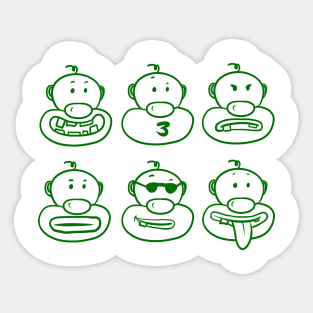 Crazy Emoticons Sticker